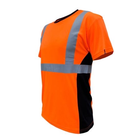 SAFETYSHIRTZ SS360 Basic Class 2 T-Shirt w/ vented sides, Safety Orange, M 45120101M